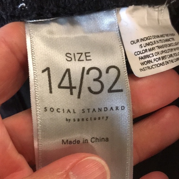 Social standard by sanctuary women’s high rise skinny black jeans size 14/32 - Picture 7 of 11